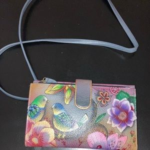 Anuschka crossbody wallet bag